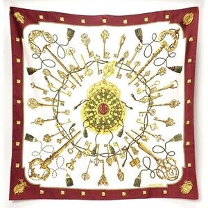 Vintage Hermès Carré 90 “Les Clés” Silk Scarf Made in France Hermes Les Cles